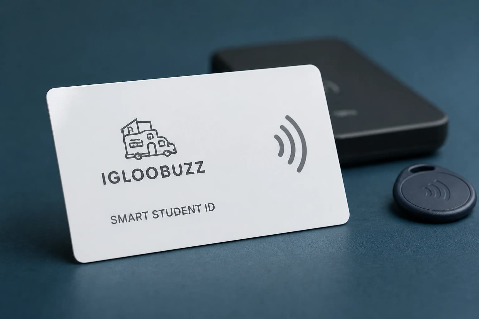 Igloobuzz smart student ID card with contactless RFID reader